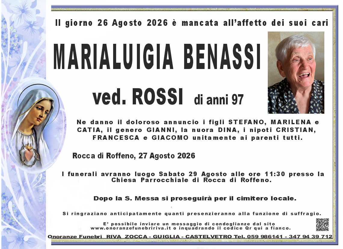 Ci ha lasciato Marialuigia Benassi