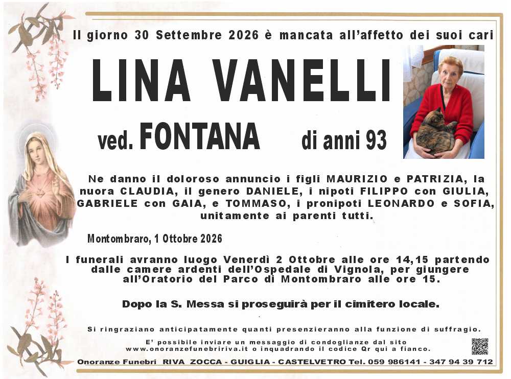 Ci ha lasciato Lina Vanelli