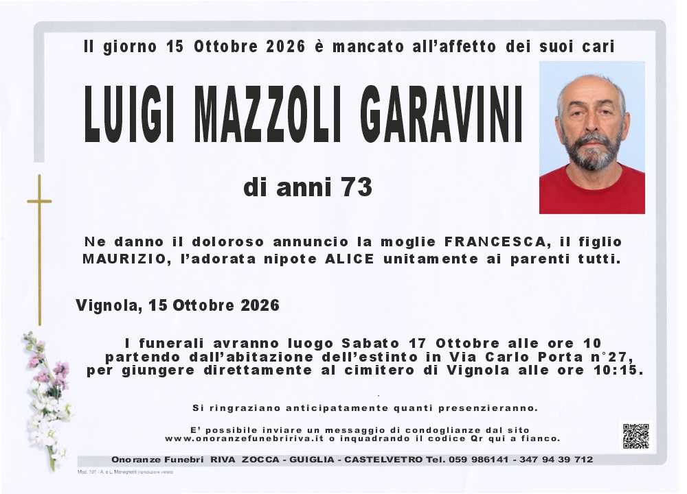 Ci ha lasciato Luigi Mazzoli Garavini
