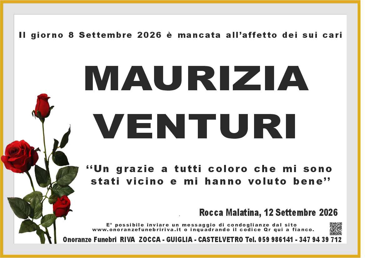 Ci ha lasciato Maurizia Venturi